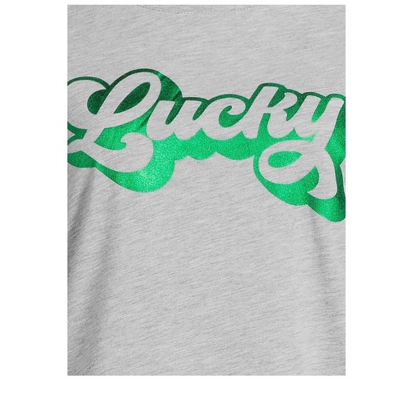 St Patrick Way to Celebrate Women's Lucky Graphic Print T-Shirt Gray / Size XL - Picture 2 of 10